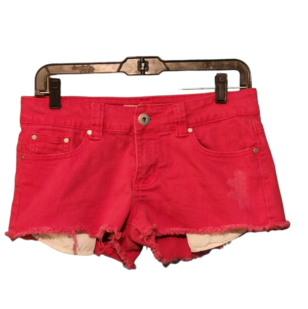 HOT pink forever 21 denim shorts